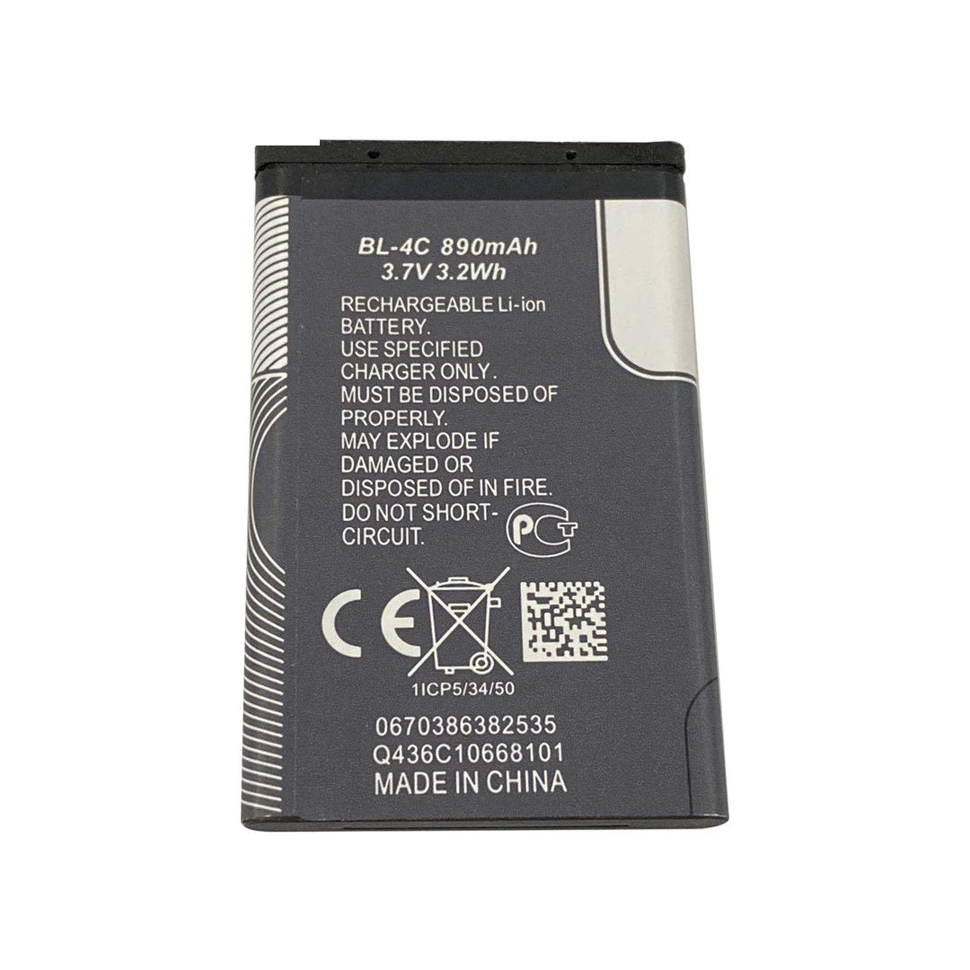 5pcs BL-4C Battery 3.7V 890mAh Lithium Polymer Phone Battery BL4C BL 4C for Nokia 6100 6125 6136 6170 6300 6301 6102i