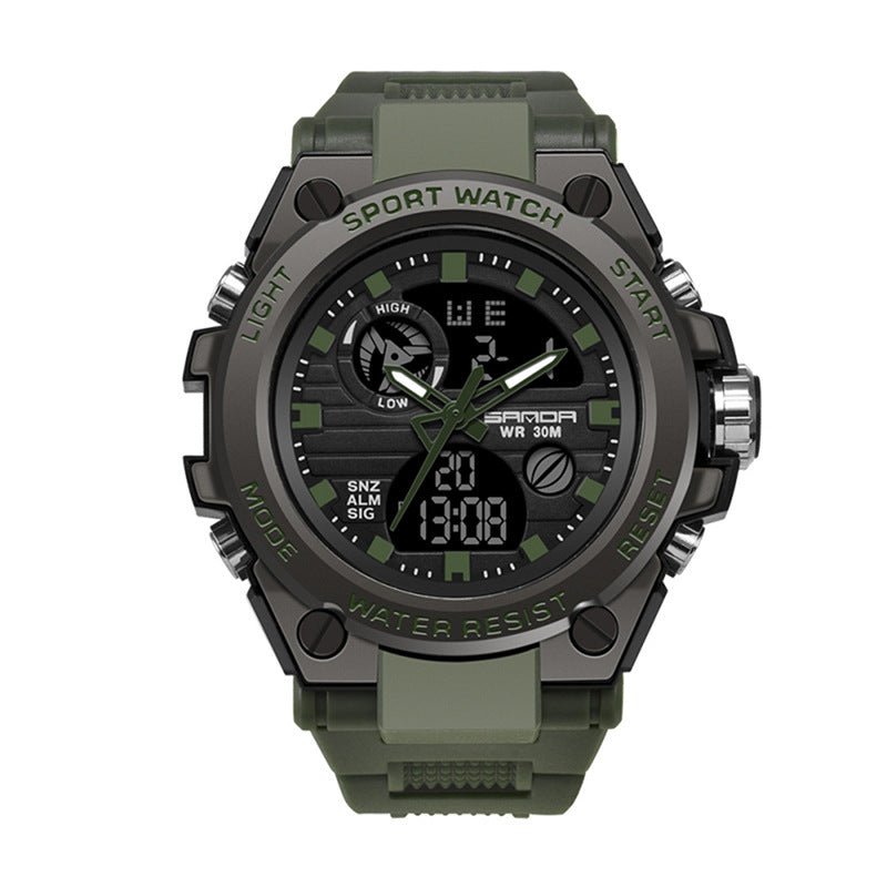 Outdoor Sports Dual Display Movement Multi - kinetic Energy Electronic Watch - Zambeel